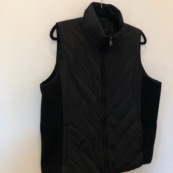 Ann Taylor Winter Padded Vest with Stretch Sides - Picture 2 of 4